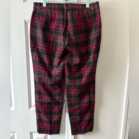 J. Crew Cafe Capri Wool Red Tartan Pant size 4 - Picture 4 of 11